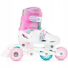 Дитячі ролики Raven Loret Glitter White/Mint/Pink LED колеса розмір 27-30