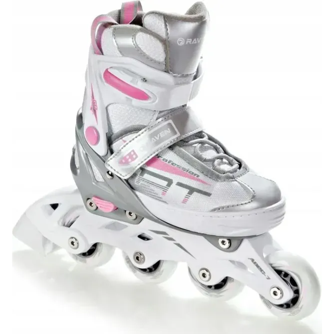 Дитячі ролики Raven Profession White/Pink розмір 31-34