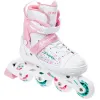 Дитячі ролики Raven Rosi White/Pink LED розмір 28-31