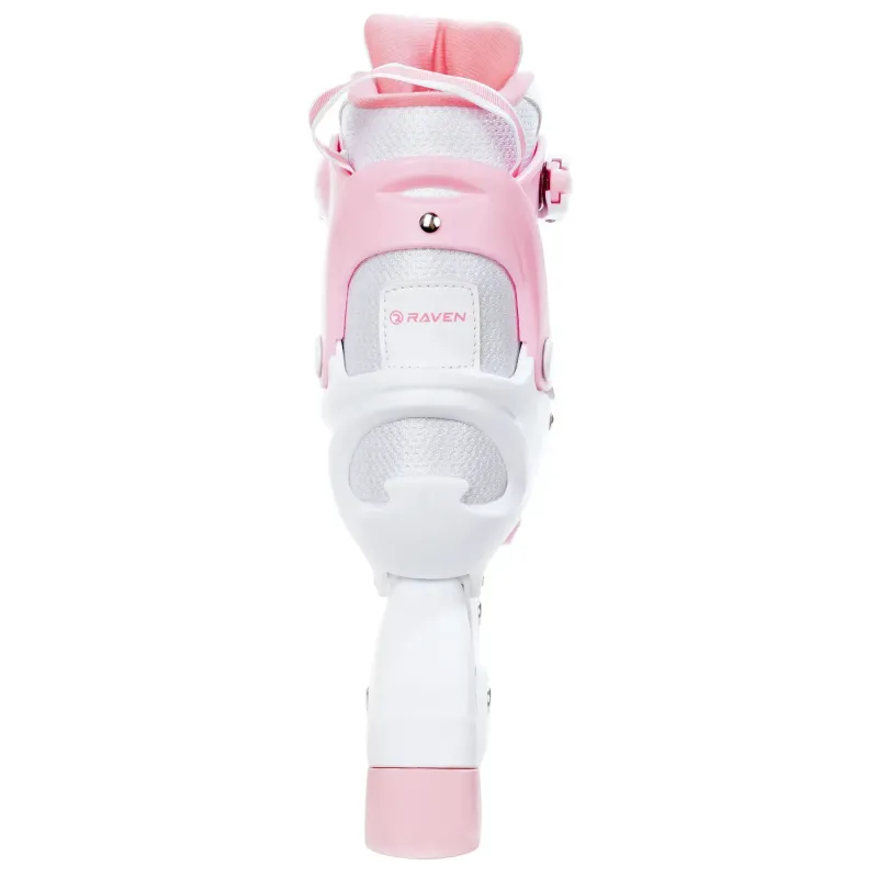 Дитячі ролики Raven Rosi White/Pink LED розмір 28-31