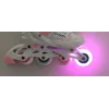 Дитячі ролики Raven Rosi White/Pink LED розмір 28-31