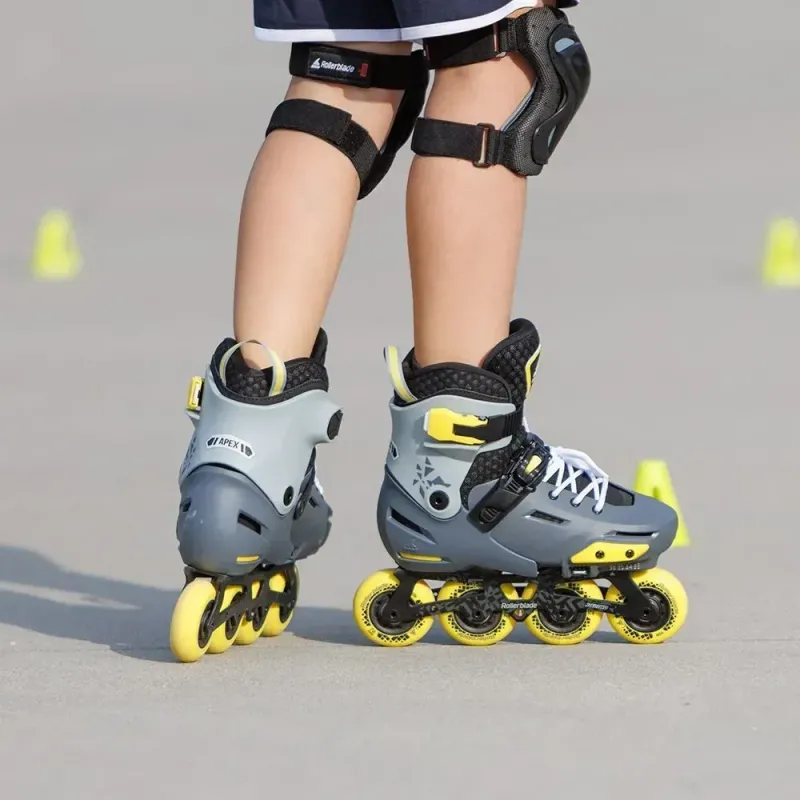 Дитячі ролики Rollerblade Apex charcoal-yellow розмір 29-32