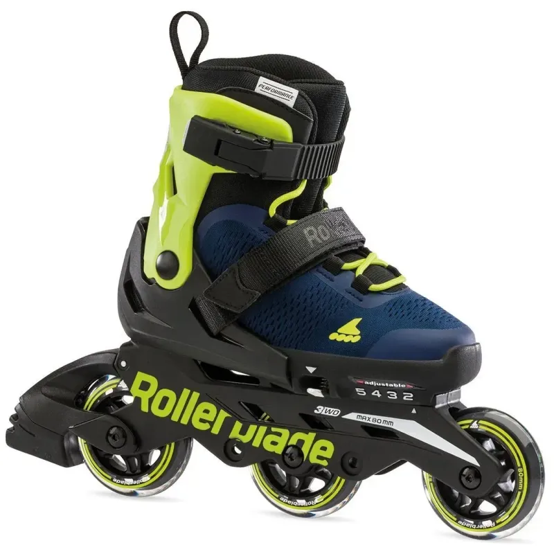 Дитячі ролики Rollerblade Microblade 3WD blue royal-lime розмір 28-32