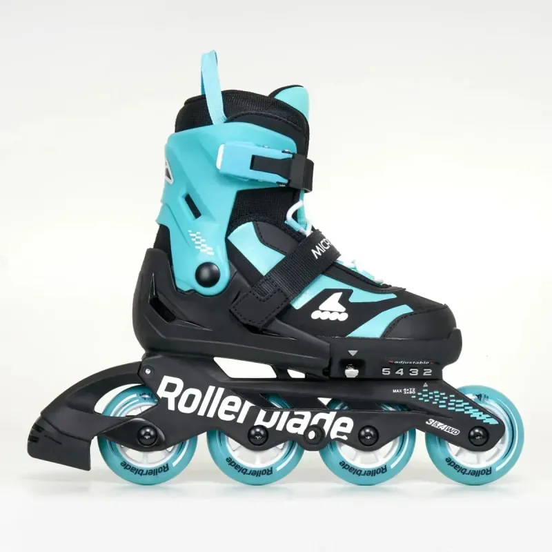 Дитячі ролики Rollerblade Microblade black-light blue розмір 28-32