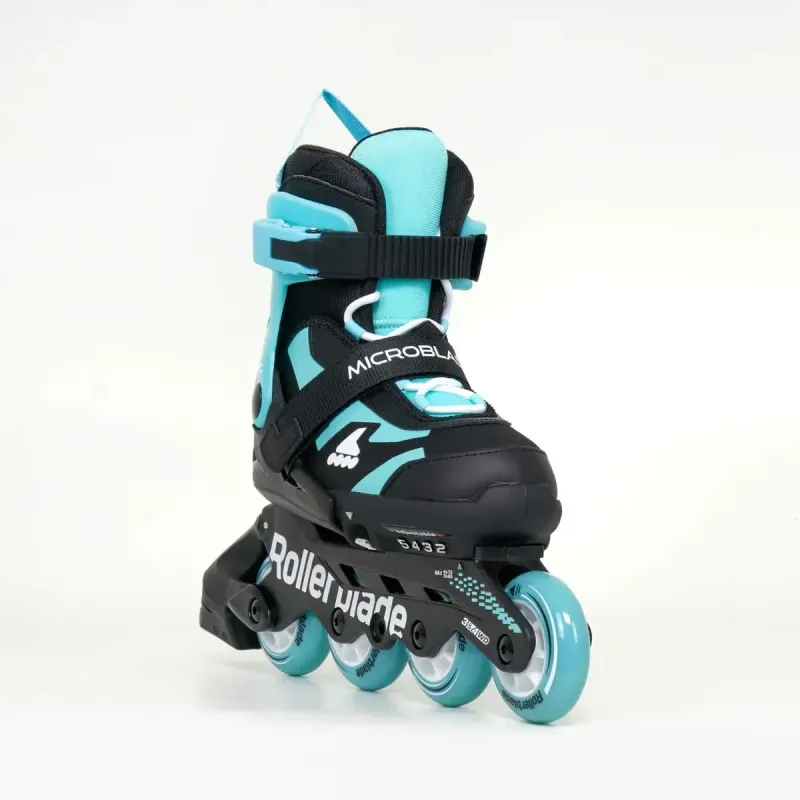 Дитячі ролики Rollerblade Microblade black-light blue розмір 28-32