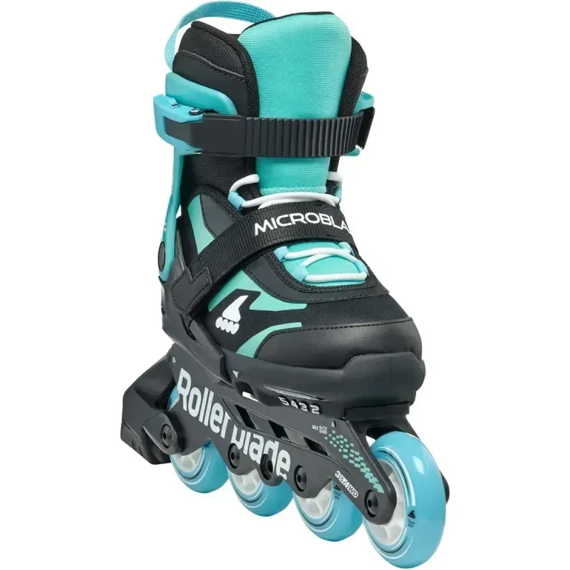 Дитячі ролики Rollerblade Microblade black-light blue розмір 28-32