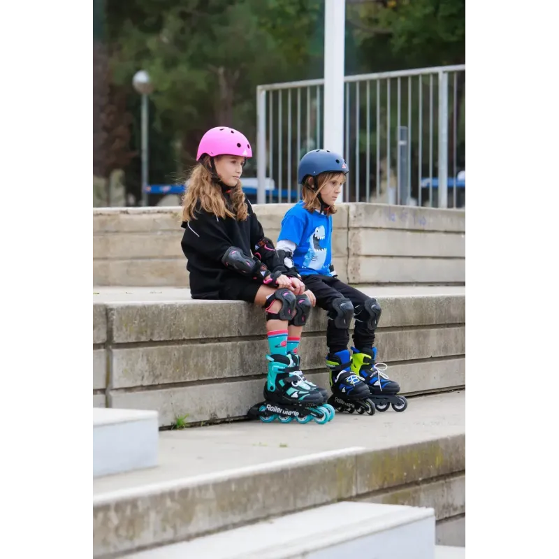 Дитячі ролики Rollerblade Microblade black-light blue розмір 28-32