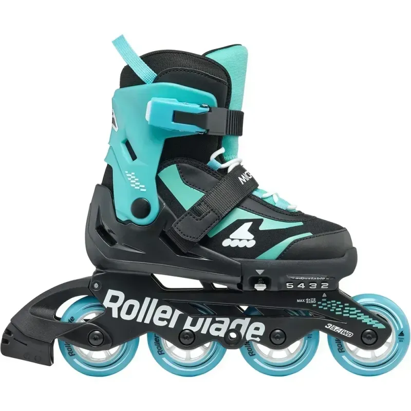 Дитячі ролики Rollerblade Microblade black-light blue розмір 28-32