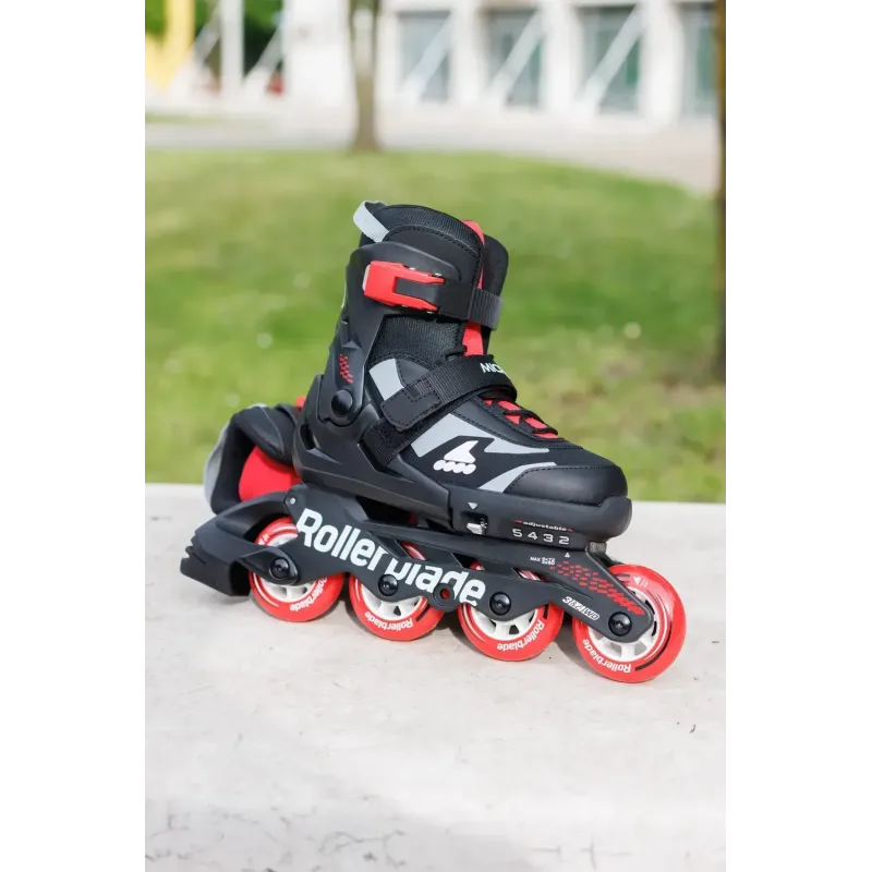 Дитячі ролики Rollerblade Microblade black-red розмір 28-32