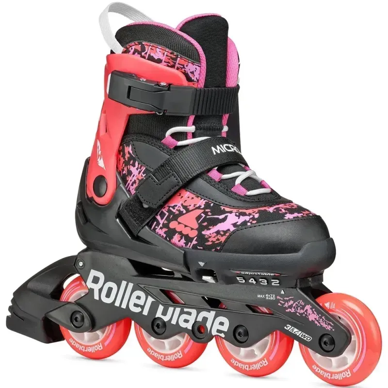 Дитячі ролики Rollerblade Microblade SL black-coral розмір 28-32