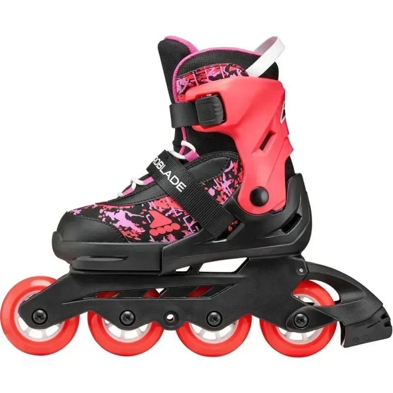 Дитячі ролики Rollerblade Microblade SL black-coral розмір 28-32