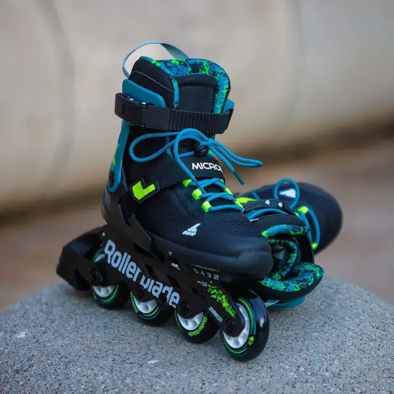 Дитячі ролики Rollerblade Microblade XT black-petrol green розмір 28-32
