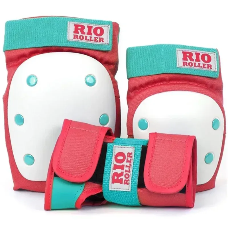 Захист для роликів Rio Roller Triple Pad Set Red-mint р. S
