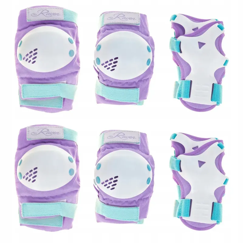 Комплект дитячого захисту Raven Verba Violet/Mint: Сучасний Захист для Активних Дітей