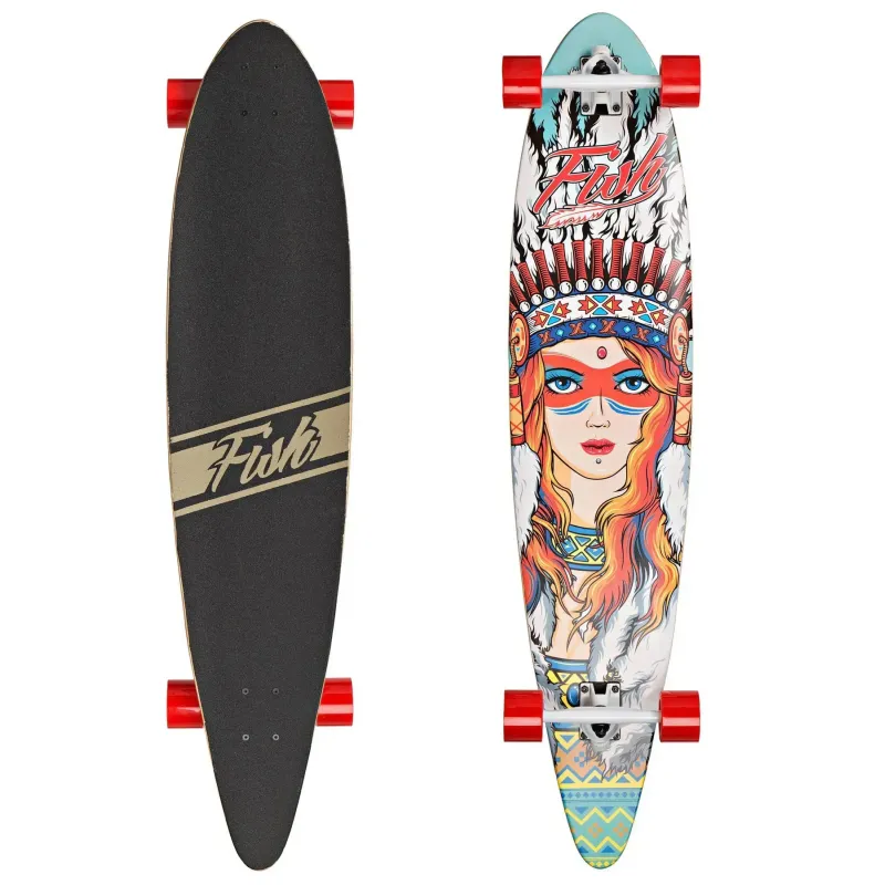 Лонгборд longboard Fish Skateboards