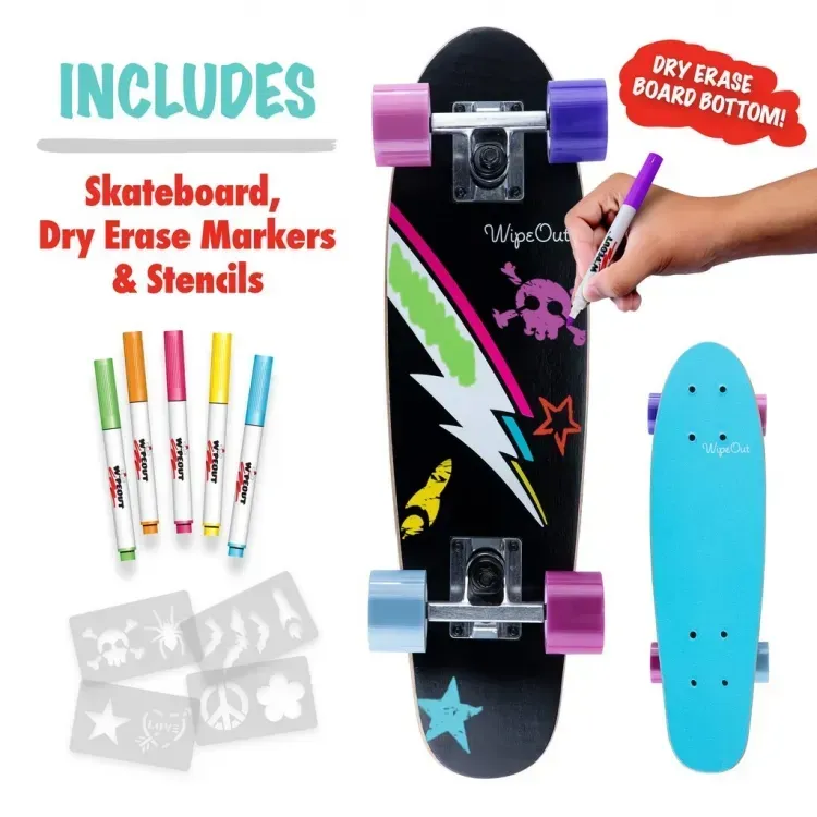 Пенні борд круізер Wipeout Skateboard Lighting Bolt