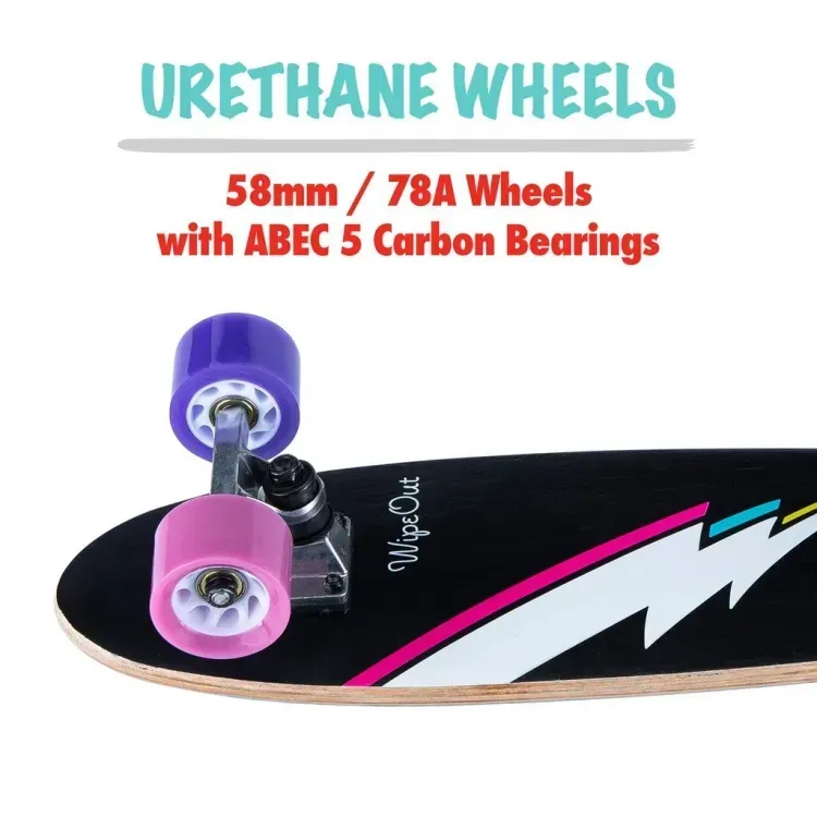 Пенні борд круізер Wipeout Skateboard Lighting Bolt