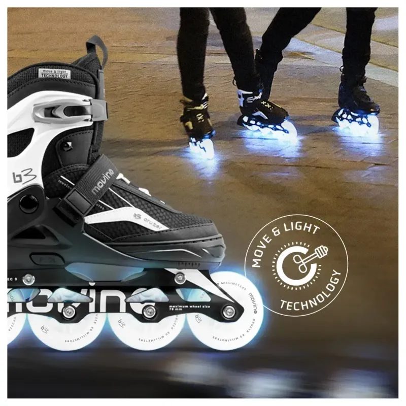 Ролики Movino Cruzer B3 Black/White розмір 34-37