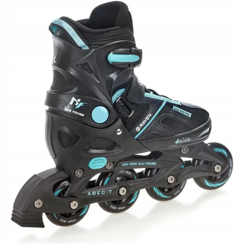 Ролики Raven Pulse Black/Cyan розмір 33-36