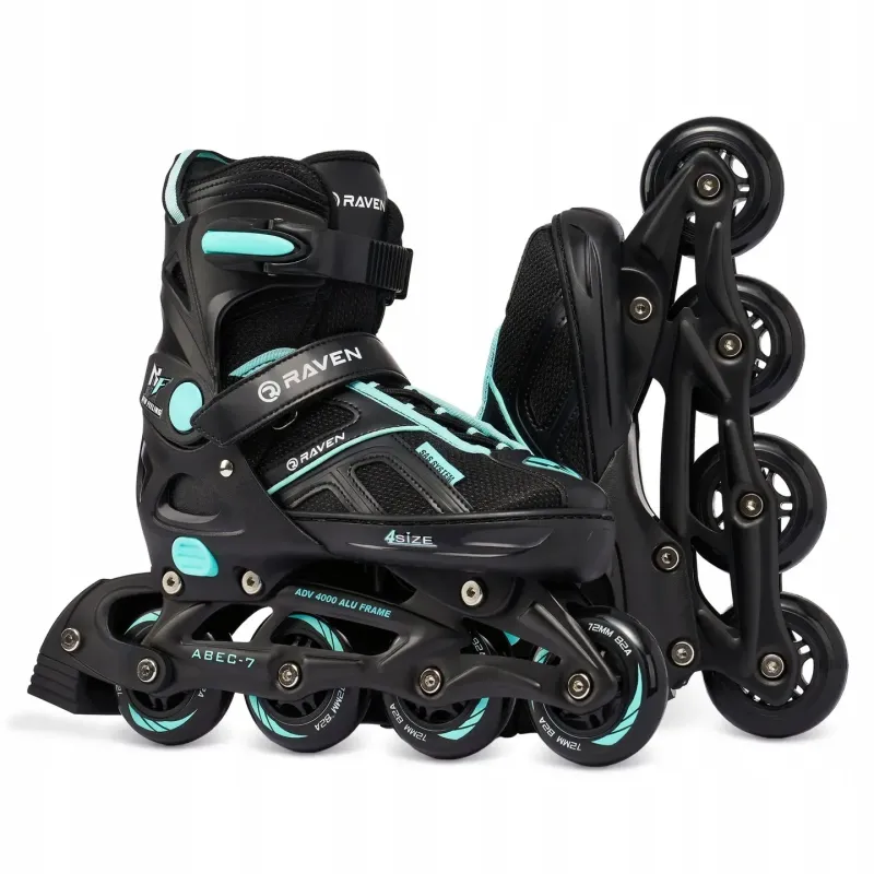 Ролики Raven Pulse Black/Cyan розмір 33-36