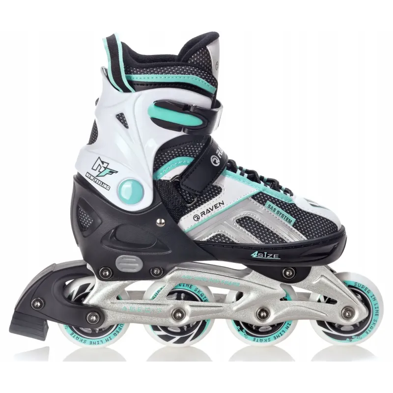 Ролики Raven Pulse Black/Mint розмір 37-40