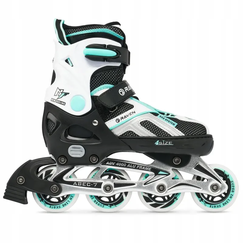 Ролики Raven Pulse Black/Mint розмір 37-40