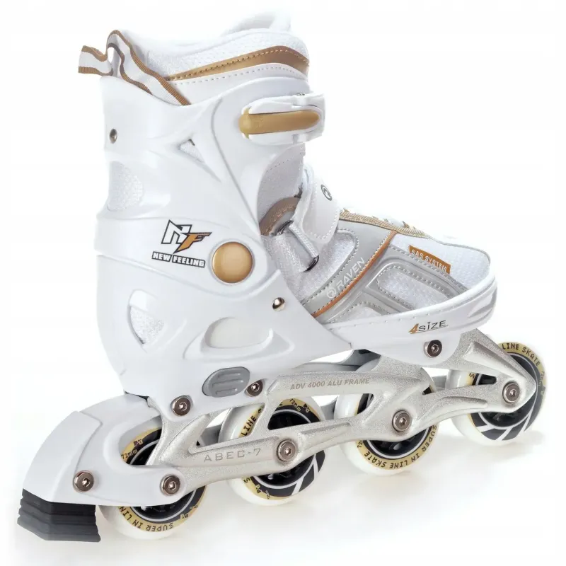Ролики Raven Pulse White/Gold розмір 37-40