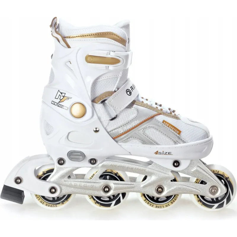Ролики Raven Pulse White/Gold розмір 37-40
