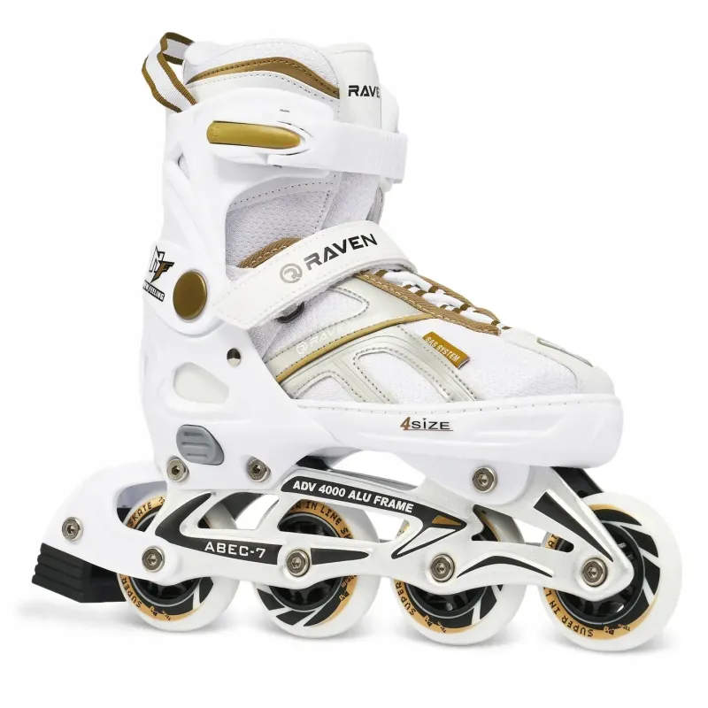 Ролики Raven Pulse White/Gold розмір 37-40
