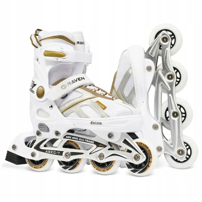 Ролики Raven Pulse White/Gold розмір 37-40