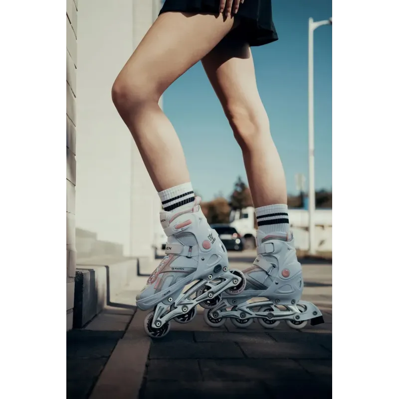 Ролики Raven Pulse White/Pink розмір 33-36