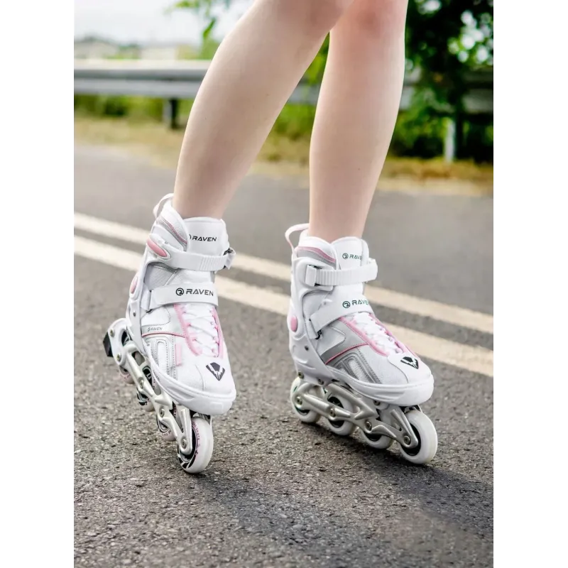 Ролики Raven Pulse White/Pink розмір 33-36