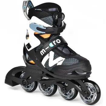 Ролики дитячі Micro Shaper NEW - Black White розмір 25-28