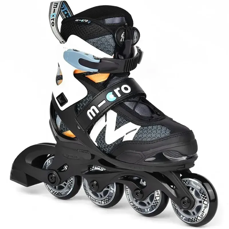 Ролики дитячі Micro Shaper NEW - Black White розмір 25-28