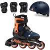 Ролики дитячі Rollerblade Cube 2020 комплект з захистом Orange 28-32 р