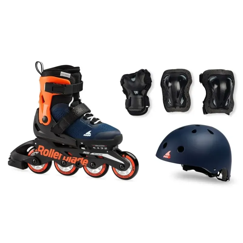 Ролики дитячі Rollerblade Cube 2020 комплект з захистом Orange 28-32 р