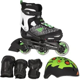 Ролики дитячі Rollerblade Spitfire Cube комплект з захистом Green 29-34 р