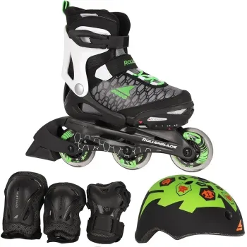 Ролики дитячі Rollerblade Spitfire Cube комплект з захистом Green 29-34 р