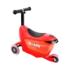 Самокат 3 в 1 з батьківською ручкою Micro Mini2go Deluxe Plus Червоний