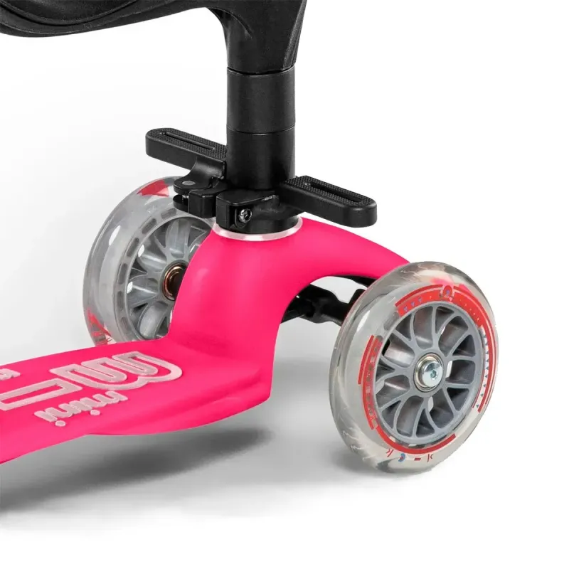 Самокат 5в1 з батьківською ручкою Micro Mini 3in1 Deluxe Plus Рожевий