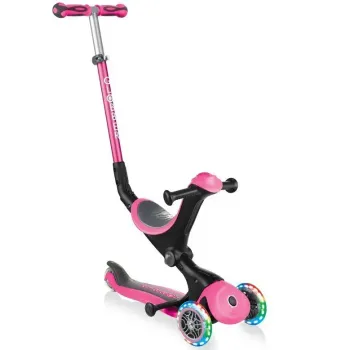 Самокат дитячий 3в1 Globber GO-UP Deluxe Lights Pink