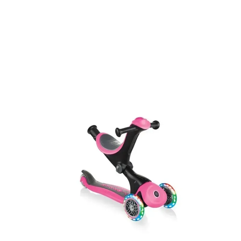 Самокат дитячий 3в1 Globber GO-UP Deluxe Lights Pink