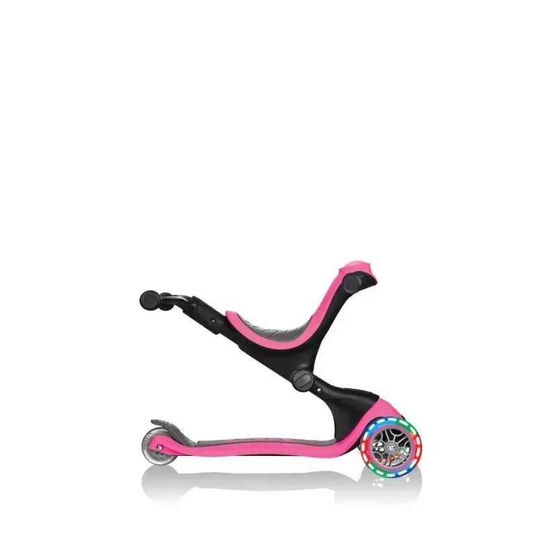 Самокат дитячий 3в1 Globber GO-UP Deluxe Lights Pink
