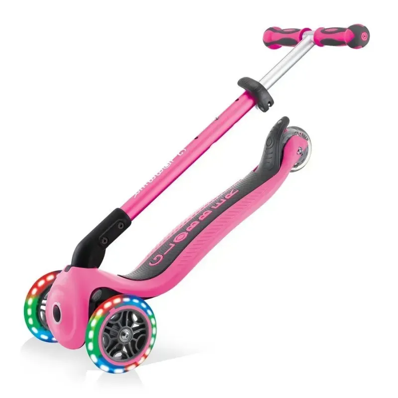 Самокат дитячий 3в1 Globber GO-UP Deluxe Lights Pink