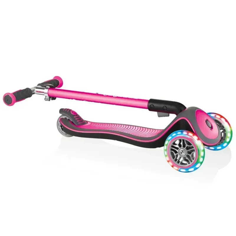 Самокат дитячий Globber Elite Deluxe Lights Pink