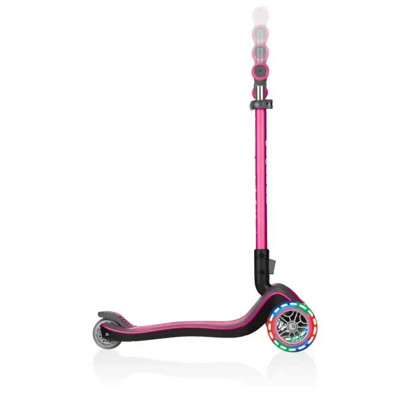 Самокат дитячий Globber Elite Deluxe Lights Pink