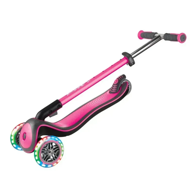 Самокат дитячий Globber Elite Deluxe Lights Pink