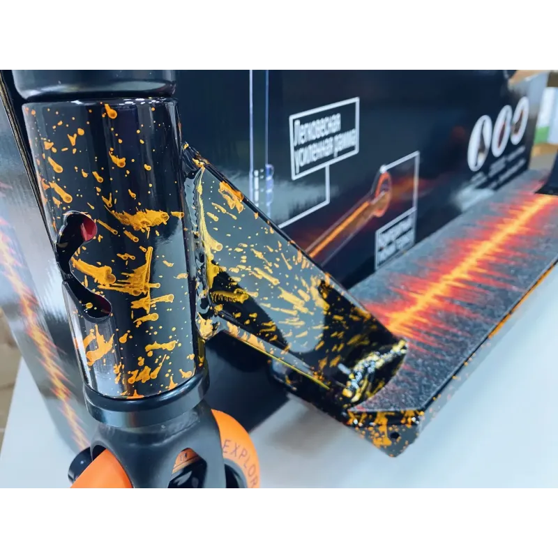 Самокат трюковий Explore WIND Iron Orange 110 мм