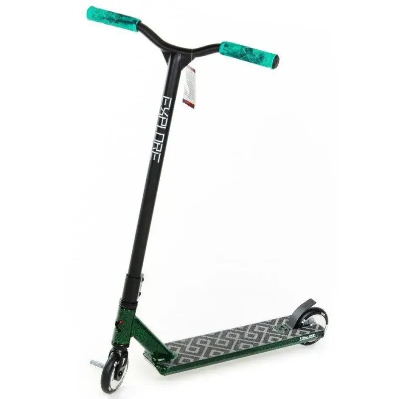 Трюковий самокат Explore Crocco Deluxe Green 110 мм