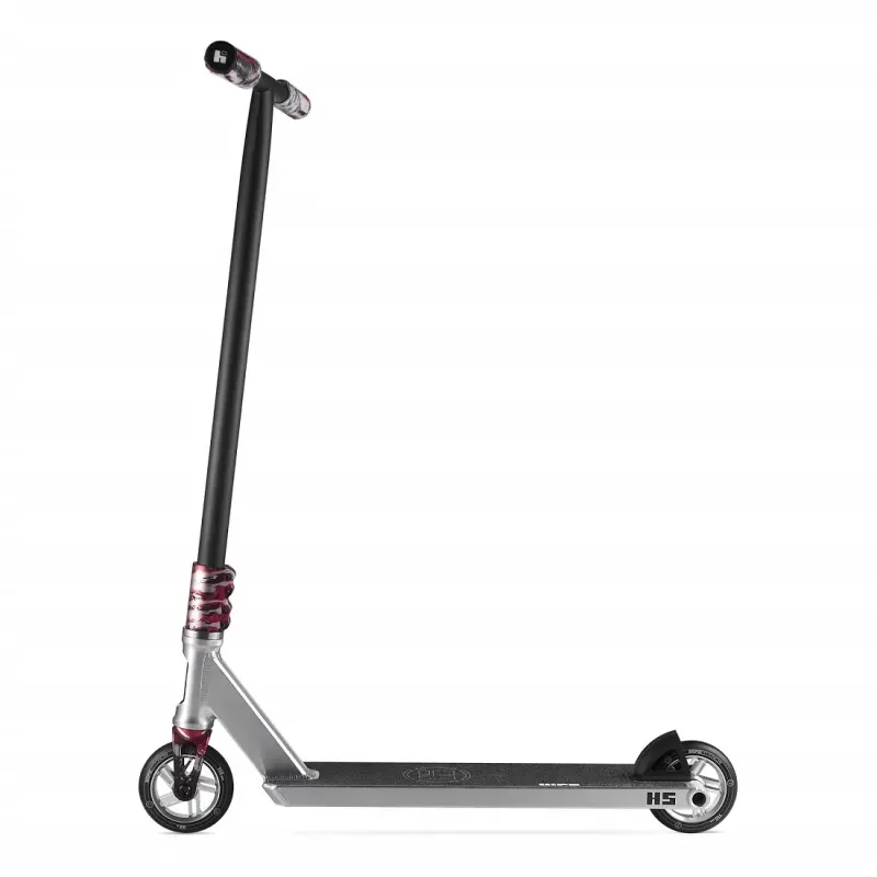 Трюковий самокат Hipe H5 Silver/Red SCS 110 мм
